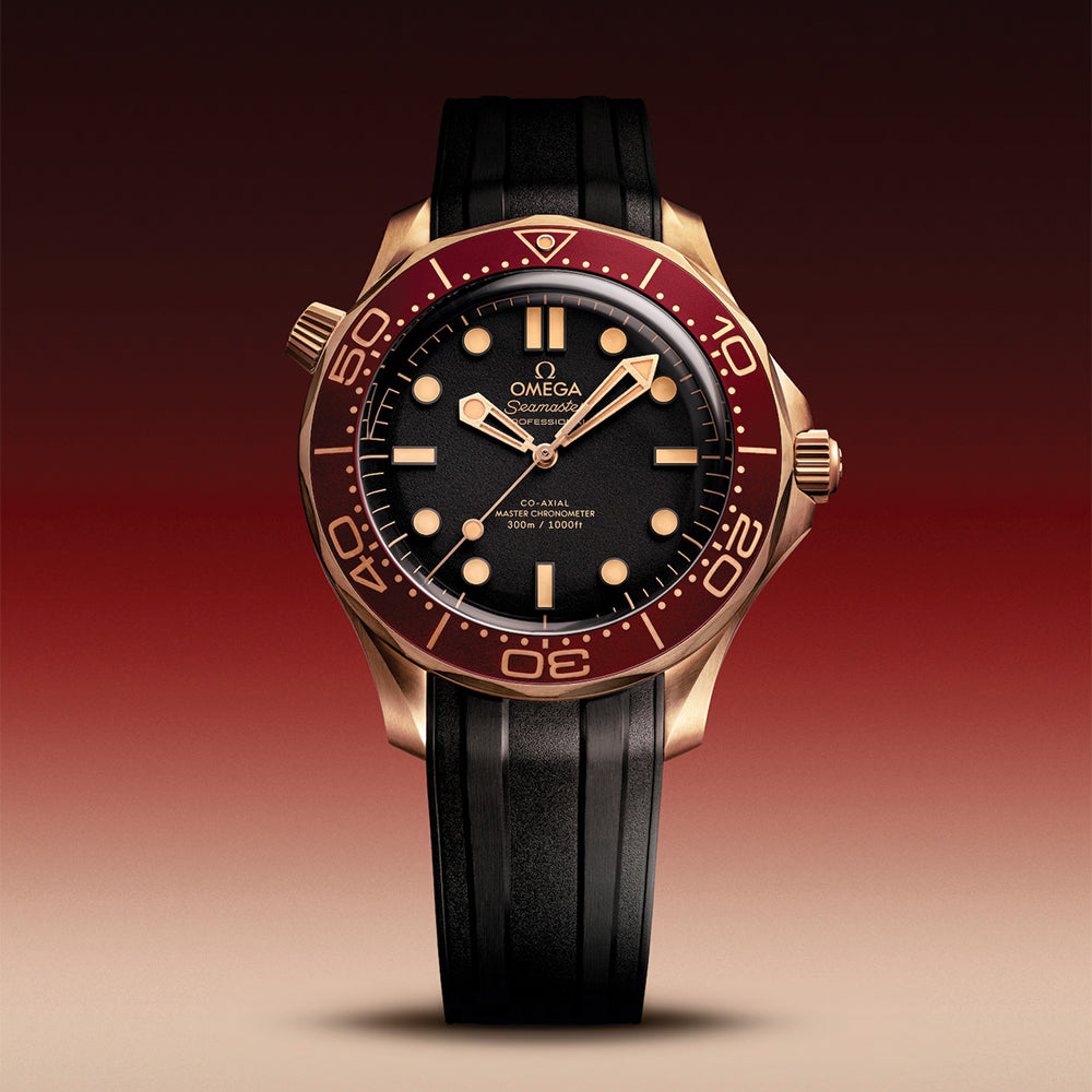 Seamaster Diver 300M Bronze Gold 42mm - Black on Rubber Strap