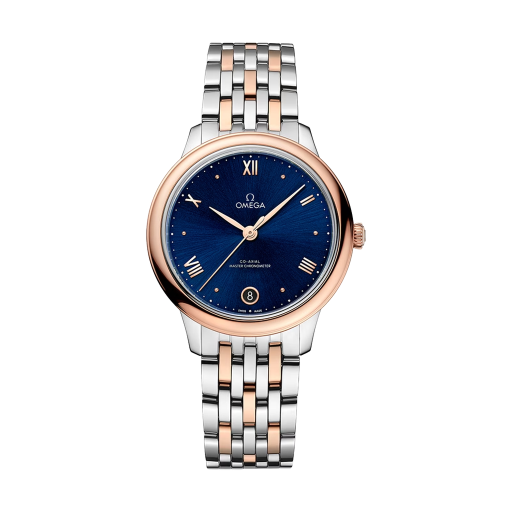 De Ville Prestige Steel and Sedna Gold 34mm - Blue on Bracelet