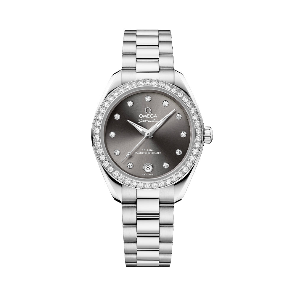 Seamaster Aqua Terra 150M Diamonds 30mm - Grey on Bracelet