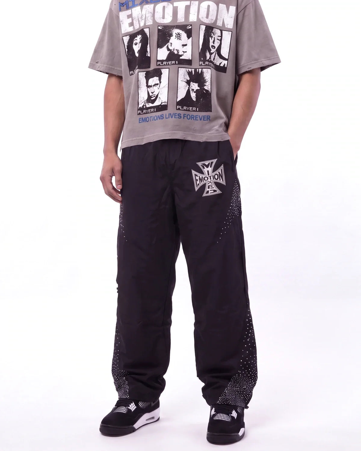 Mixed Emotions Classic Nylon Pant Black