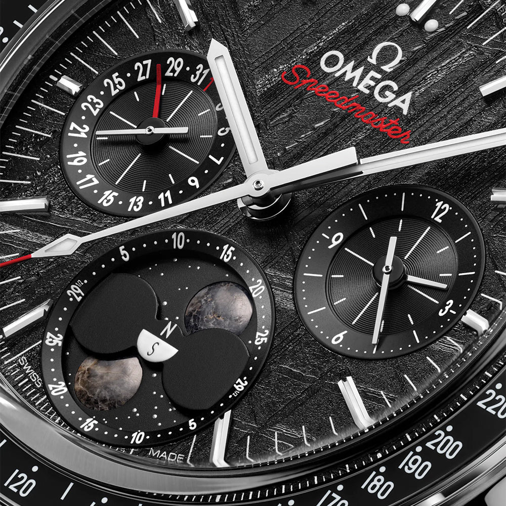 Speedmaster Moonphase Meteorite 43mm - Black on Bracelet