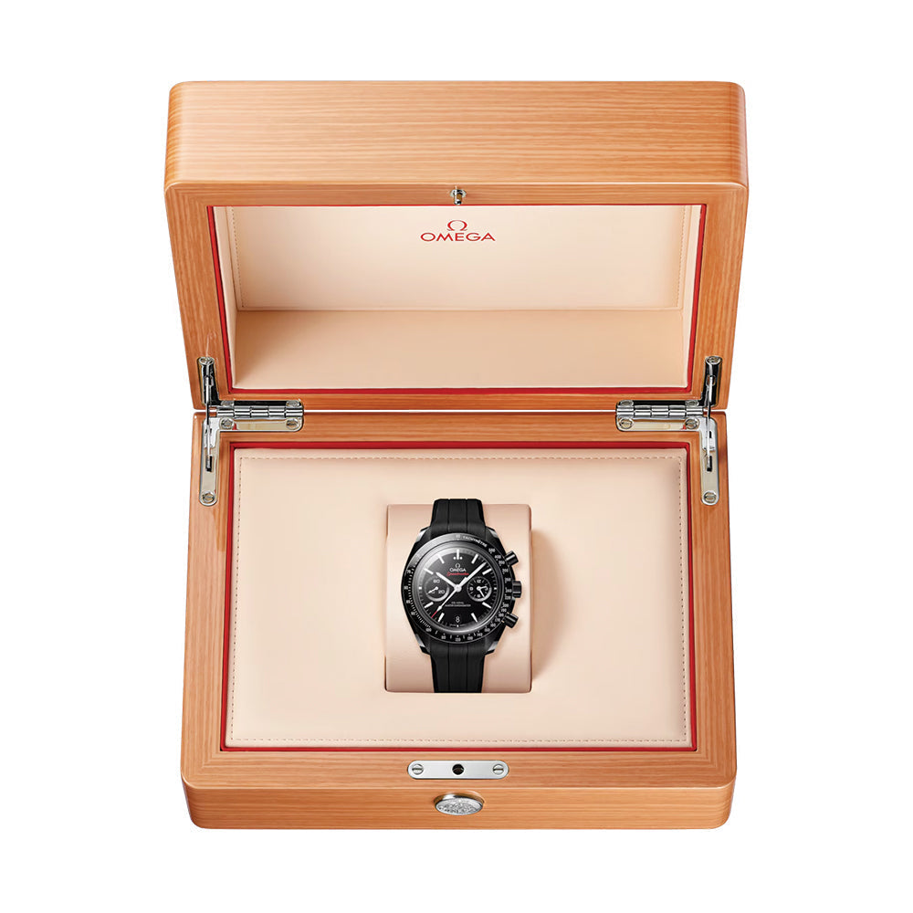 Speedmaster Dark Side of the Moon Black Ceramic 44.25mm - Black on Rubber Strap