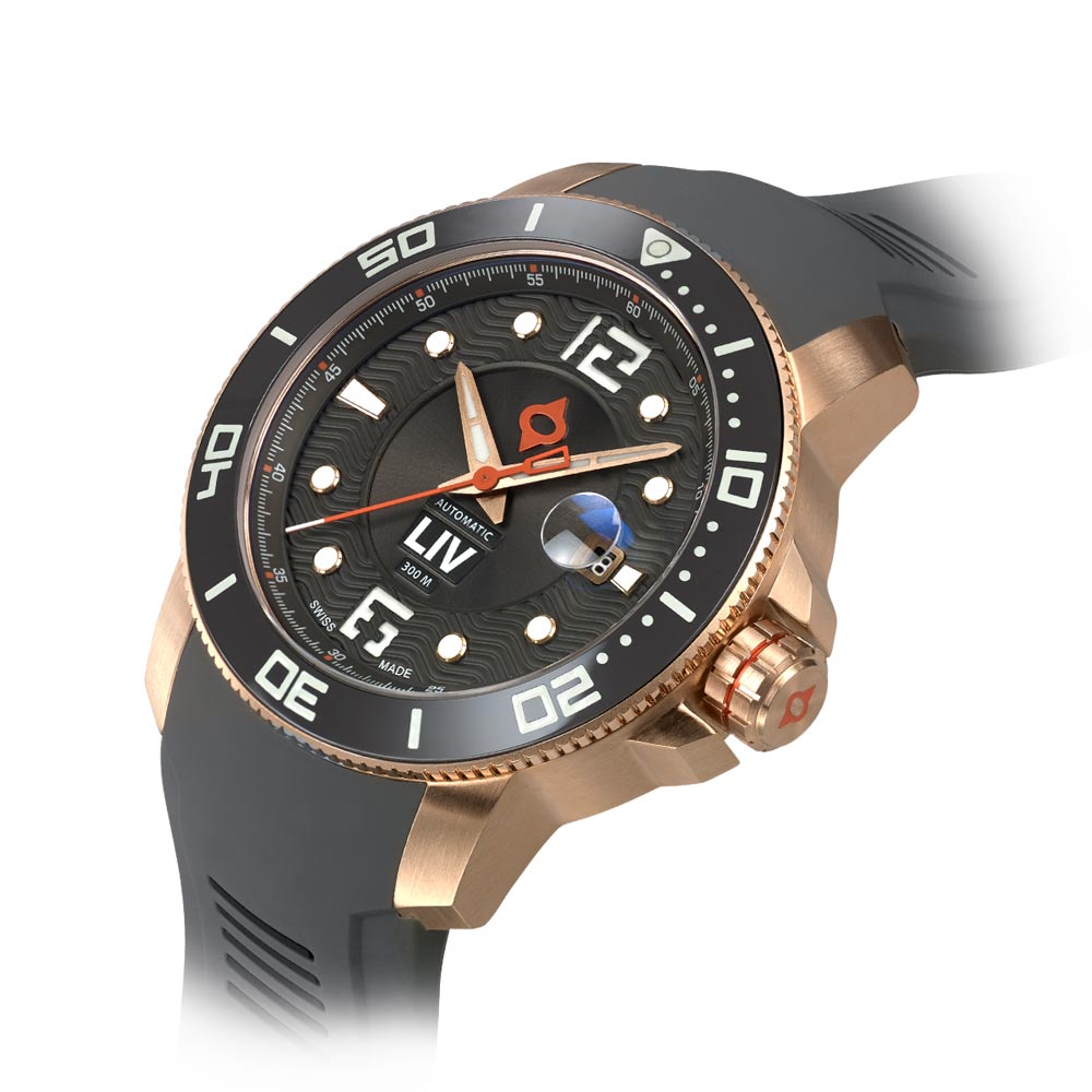 GX-Diver's 44mm Rose Gold Crater Gray