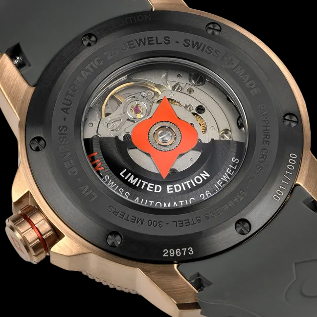 GX-Diver's 44mm Rose Gold Crater Gray