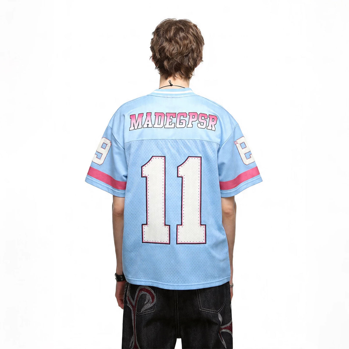 Trendy loose Blokecore V-neck 2711 jersey short sleeved men's and women's summer sports style breathable T-shirt