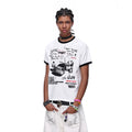 TREND ST Shoulder Boxy Edition Short Sleeve T-shirt for Men and Women, Summer Visual Style, Light Asian Printed Half Sleeve TEE