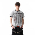 TREDN ST Original Street Note Score Printed Solona T-shirt Men's Summer Boxy Short Shoulder Short Sleeve