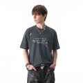 TREND ST Retro Washed Vintage T-shirt for Boys Summer Street Hip Hop Graffiti Printed Loose Short Sleeves