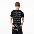 TREND ST American Retro Slogan Printed Sorona Cool T-shirt Men's Summer Boxy Short Shoulder Short Sleeve
