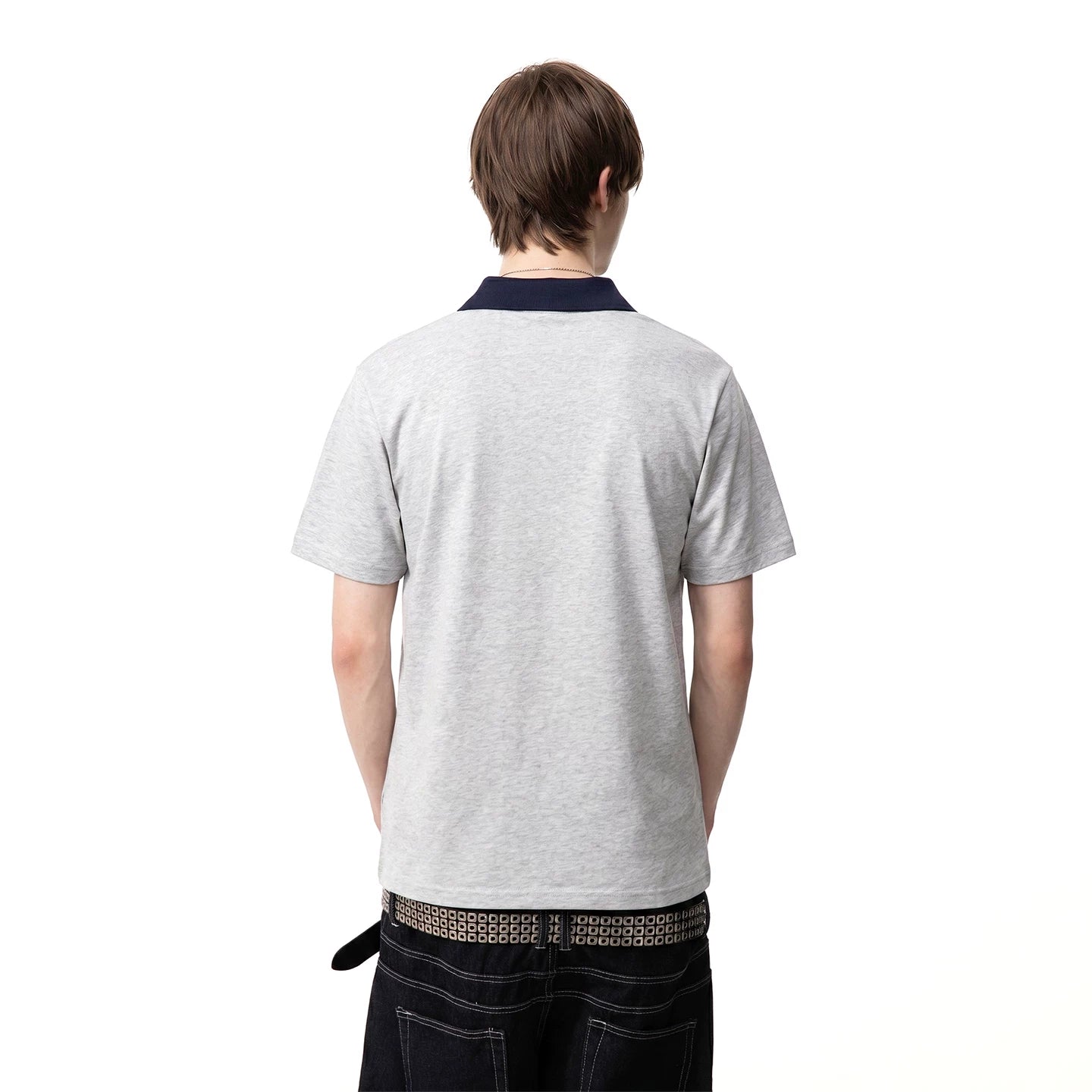 TREND ST American retro sports cool short sleeved T-shirt for men's summer loose fit size 7 printed polo shirt top