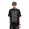 TREND ST American retro washed vintage printed short sleeved T-shirt for men's summer loose heavyweight waffle top
