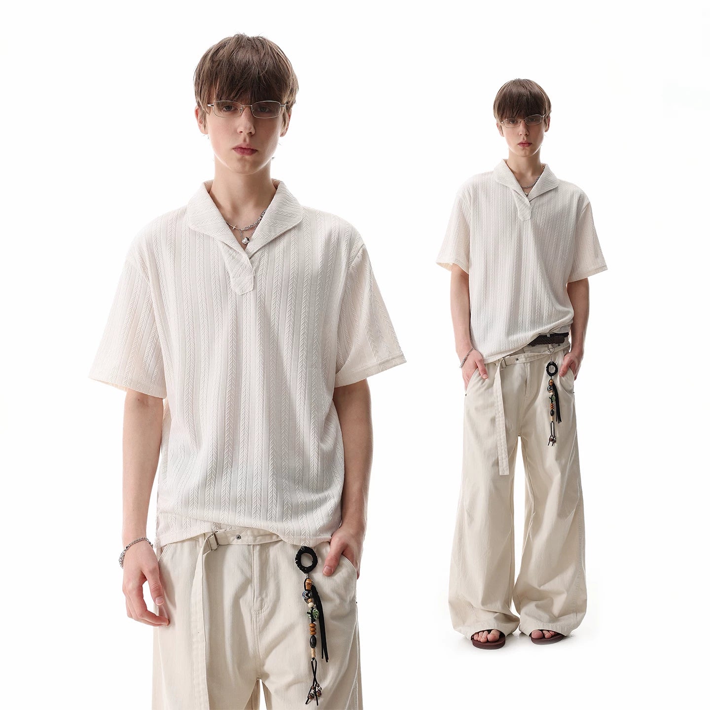 TREND ST old money style clean fit short sleeved T-shirt men's summer polo shirt new noble texture knitted top
