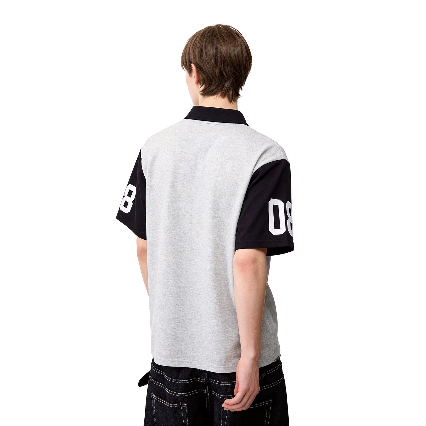 TREND ST American fashion racing style printed polo shirt short sleeved men's and women's summer loose collar cool T-shirt