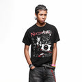 TREND ST American High Street Printed Short sleeved T-shirt for Men's Summer Punk Rock Style Shoulder Boxy Version Half Sleeve
