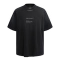 300g Heavy duty Small Collar T-shirt Men's Trendy Brand Loose Letter Pure Cotton Short Sleeve High Weight Remake Old Gradient T-shirt Summer