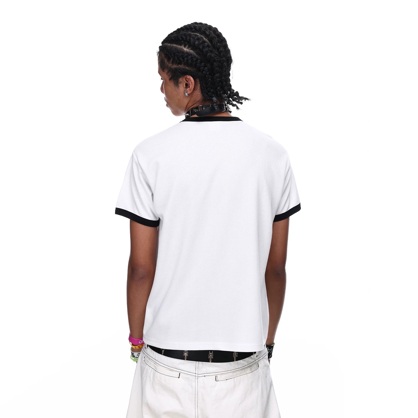 TREND ST Shoulder Boxy Edition Short Sleeve T-shirt for Men and Women, Summer Visual Style, Light Asian Printed Half Sleeve TEE