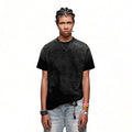 TREND ST American gradient letter printed pure cotton short sleeved T-shirt men's trendy brand shoulder boxy version short TEE