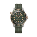 Seamaster Diver 300M Titanium and Bronze Gold 42mm - Green on Rubber Strap