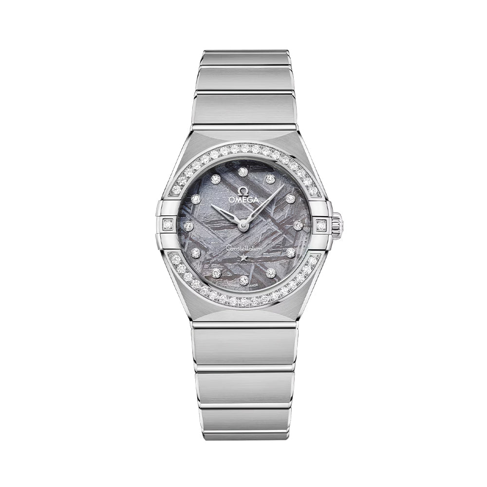 Constellation Diamonds Quartz 28mm - Lavender Meteorite on Bracelet