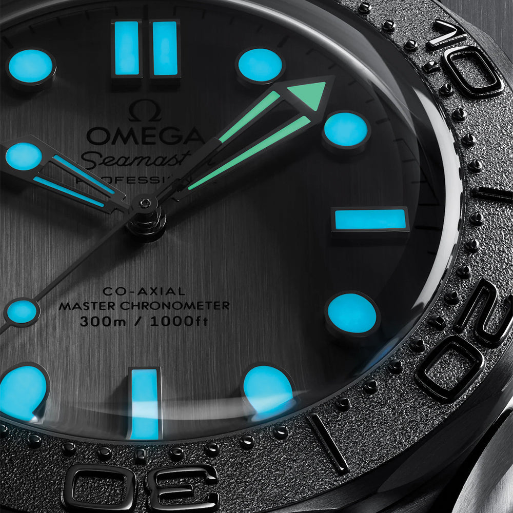 Seamaster Diver 300M Titanium Bezel 42mm - Grey on Rubber Strap