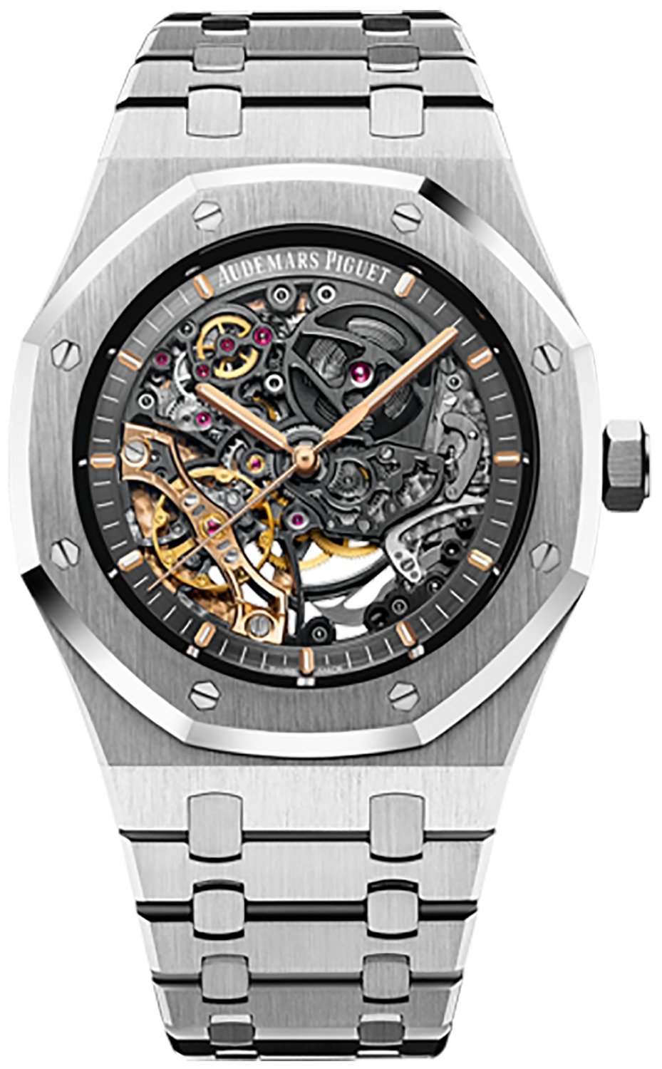 Audemars Piguet Royal Oak Double Balance Wheel Openwork - Stainless Steel - Skeleton Dial - Ref# 15407ST.OO.1220ST.01