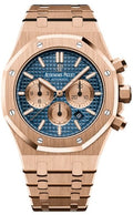 Audemars Piguet Royal Oak Selfwinding Chronograph - 18k Rose Gold - Blue Dial - Pink Sub-Dials - Ref# 26331OR.OO.1220OR.01
