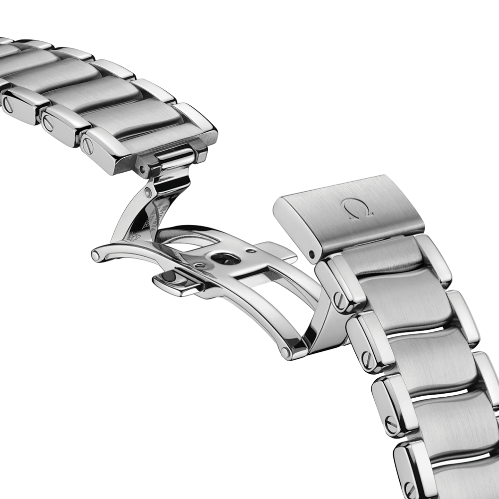 De Ville Ladymatic 34mm - White, Mother-of-Pearl w/ Diamonds on Bracelet