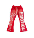 Mixed Emotions Cupid Flare Sweatpants Red