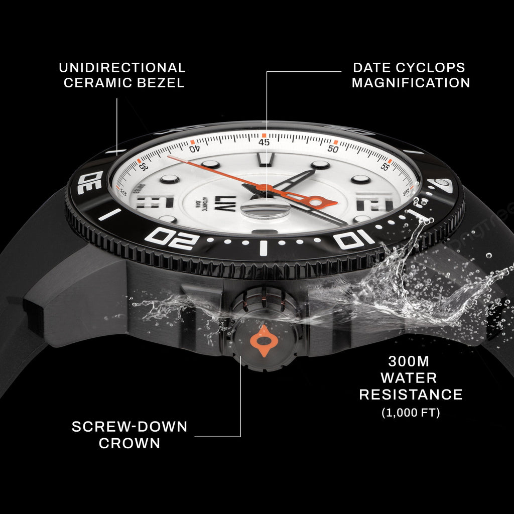 GX-Diver's 44mm Black Full Lume