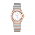 Constellation Quartz Steel and Sedna™ Gold 28mm - White, Mother-of-Pearl on Bracelet