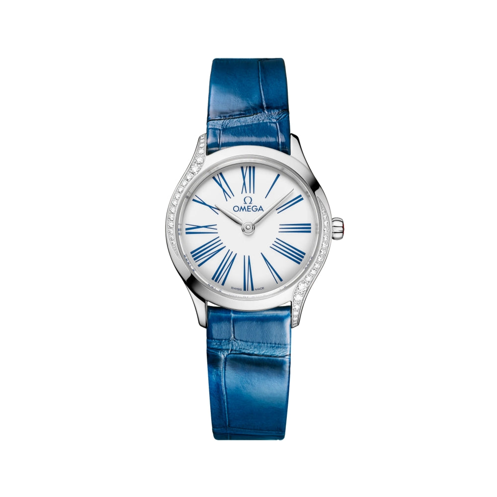 De Ville Mini Trésor Diamond Quartz 26mm - White on Strap