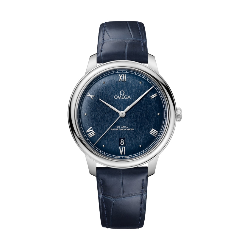 De Ville Prestige 40mm - Blue on Leather Strap