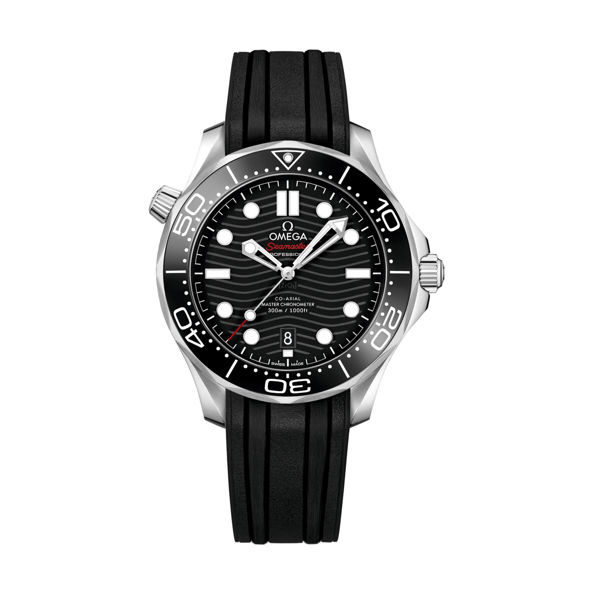 Seamaster Diver 300M 42mm - Black on Rubber Strap