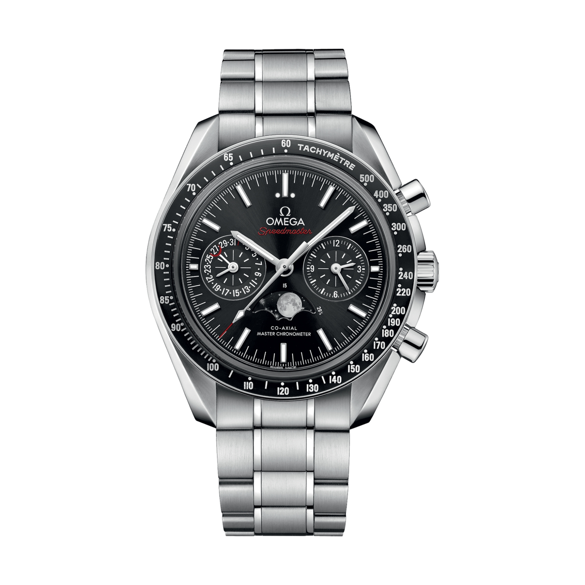 Speedmaster Moonphase Chronograph 44.25mm - Black on Bracelet