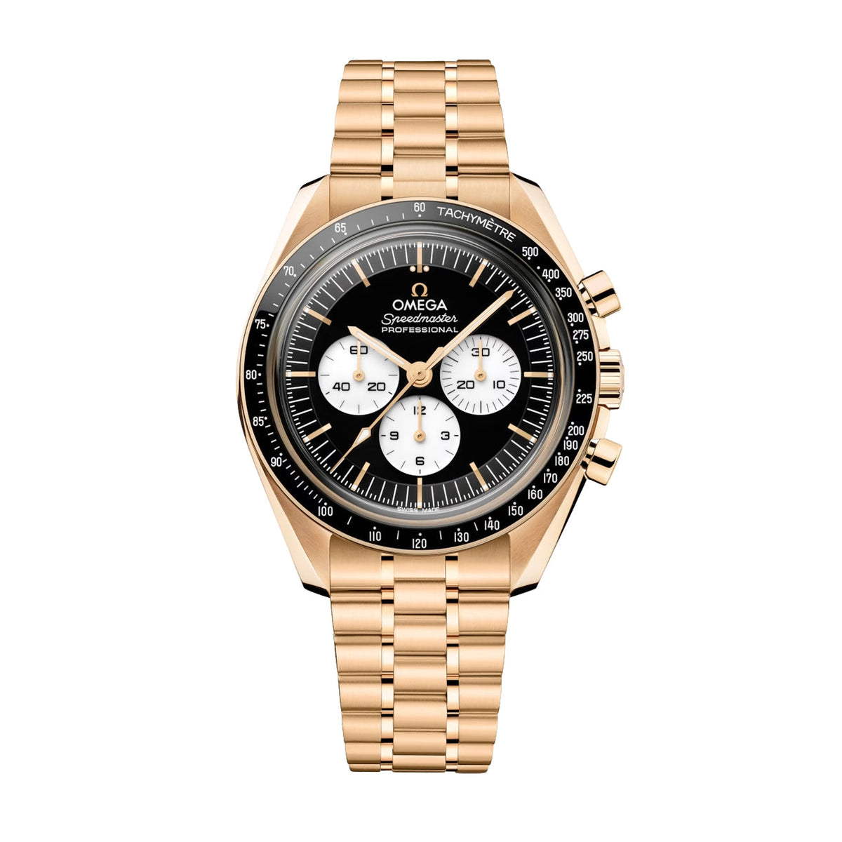 Speedmaster Moonwatch Professional 18K Moonshine™ Gold "Reverse Panda" 42mm - Black on Bracelet