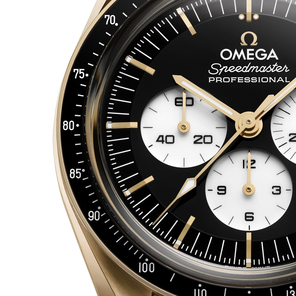 Speedmaster Moonwatch Professional 18K Moonshine™ Gold "Reverse Panda" 42mm - Black on Bracelet