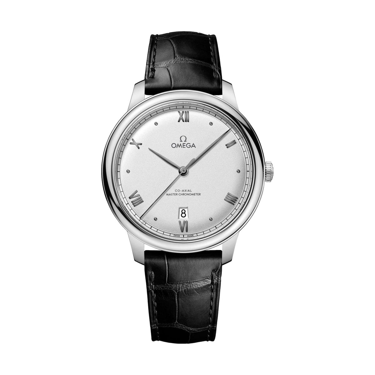 De Ville Prestige 40mm - Silver on Leather Strap