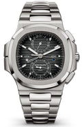 Patek Philippe Nautilus Travel Time Chronograph - Stainless Steel - Black Gradated Dial - Ref# 5990 - 1A-001