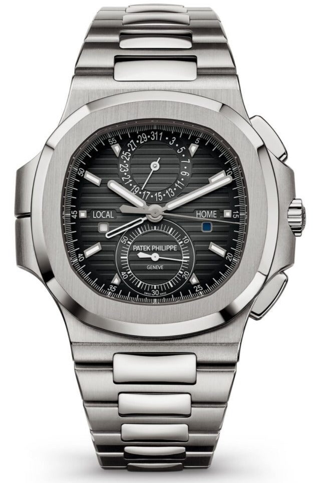 Patek Philippe Nautilus Travel Time Chronograph - Stainless Steel - Black Gradated Dial - Ref# 5990 - 1A-001